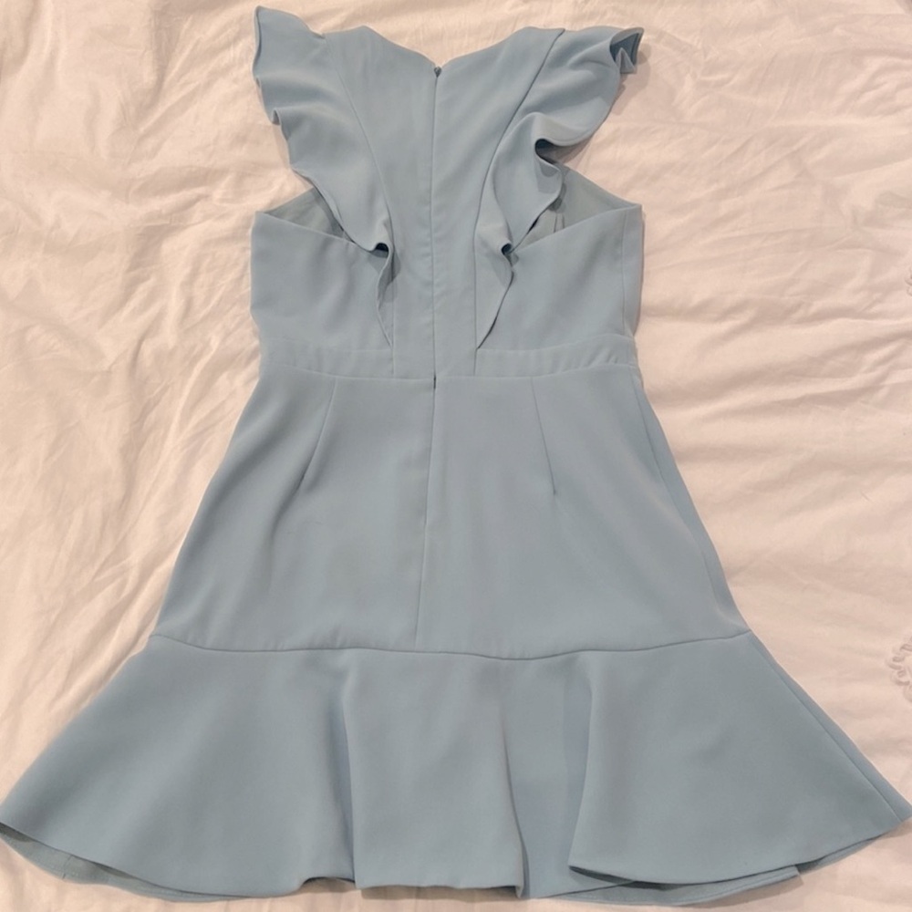 Adelyn Rae Slate Blue Ruffle Mini Dress - Picture 7 of 11
